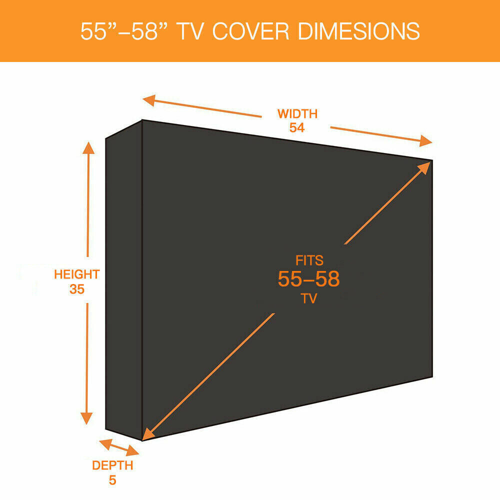 Waterproof Outdoor TV Cover – Dustproof Protector for 30–65 Inch Televisions