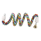 Parrot Rope Perch Bird Toy | Colorful Cotton Climbing Perch for Cage (0.5m–2.0m)
