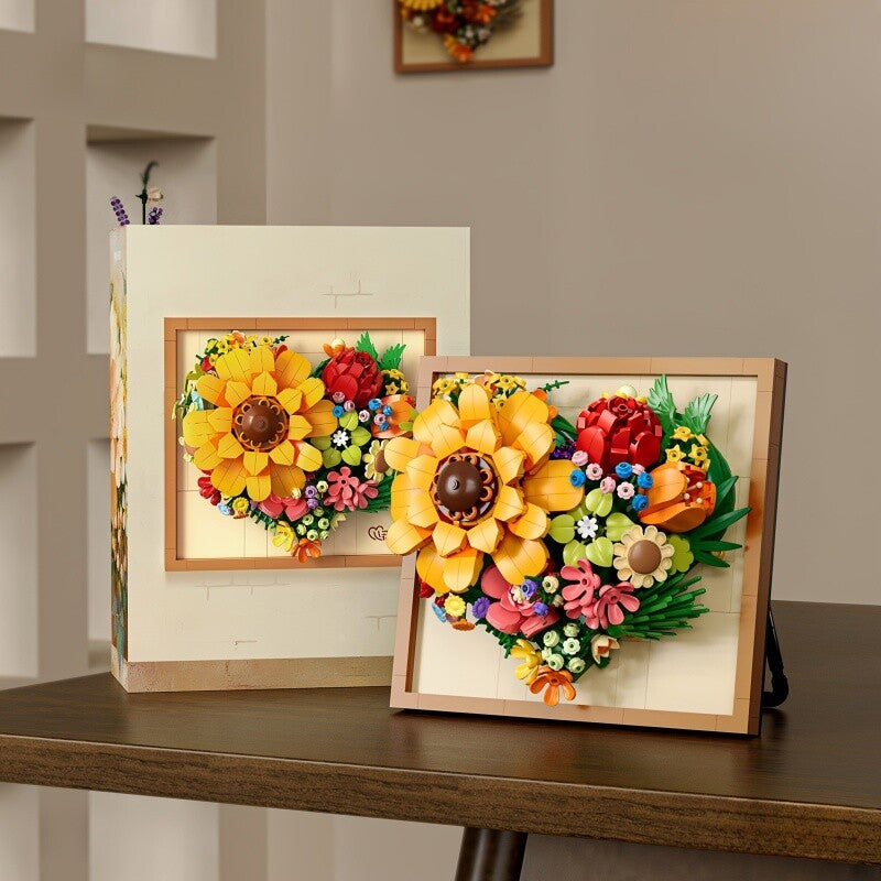DIY Sunflower Building Block Set – Flower Plant Model Home Office Decoration (1/2 Set)