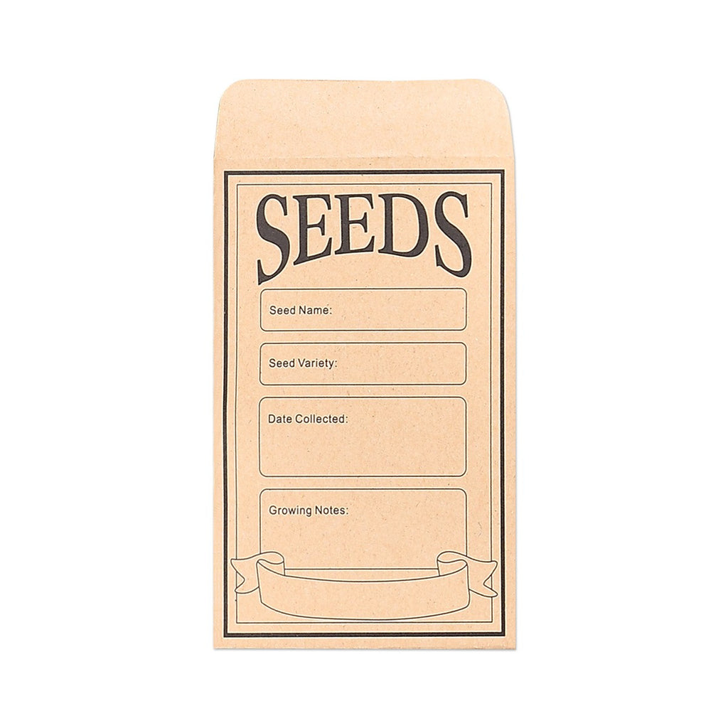 2 Sets Seed Storage Organizer with Kraft Paper Envelopes – Garden Seed Packet Binder and Storage Bags