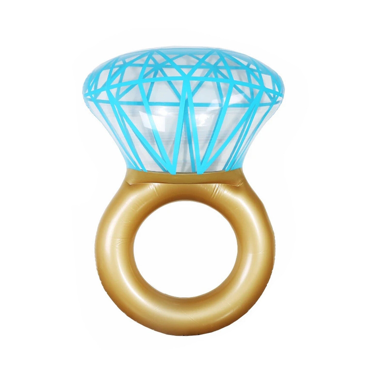 Giant Inflatable Diamond Engagement Ring Pool Float - PVC Summer Beach Swimming Raft