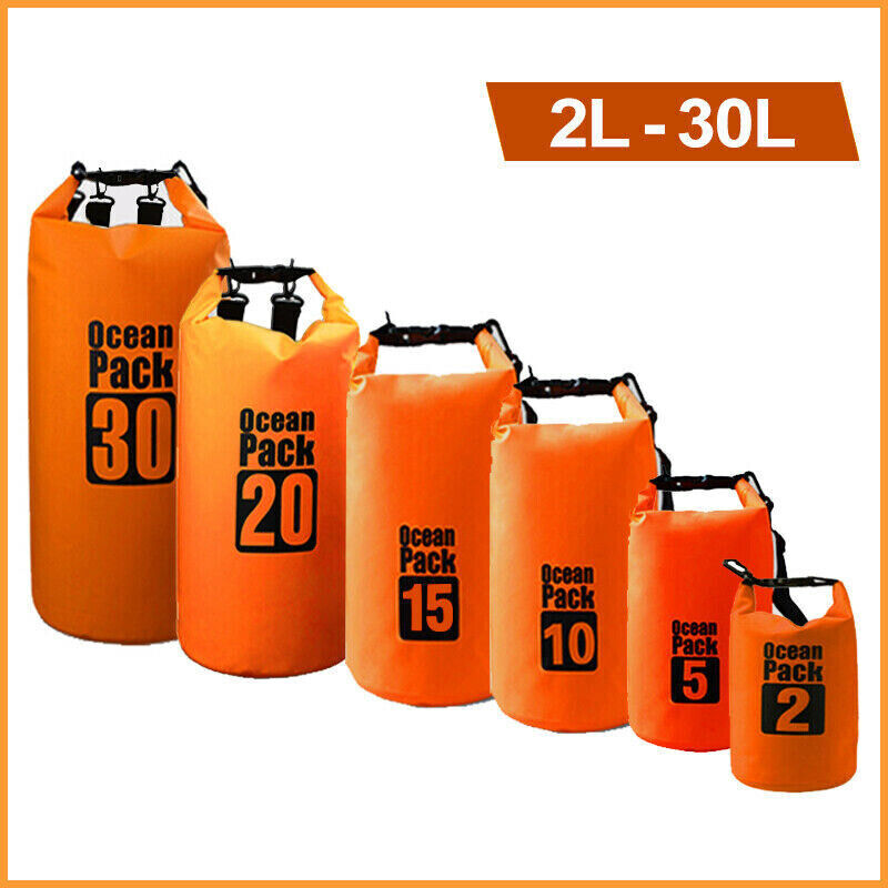 Waterproof Dry Bag Sack | Roll Top Outdoor Bag for Fishing Camping Kayak Canoeing 2/5/10L