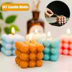 6-Cavity 3D Cube Silicone Mold – Bubble Candle Soap Chocolate Cake DIY Craft Mould