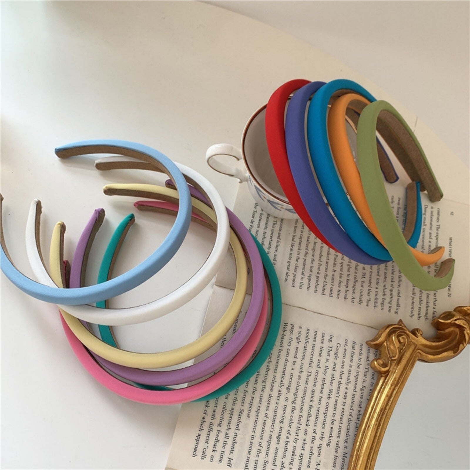 68pcs Satin Headbands Set for Women & Girls | 10mm Alice Bands Hair Accessories (Multi-Color)