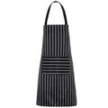 3PCS Striped Kitchen Apron with 2 Pockets – Unisex Chef Cooking BBQ Apron Washable