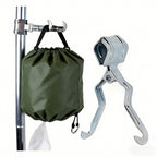 2PCS Silver Tent Light Hanging Hooks - Iron Clip Holder Lamp Hooks for Camping and Canopy Use