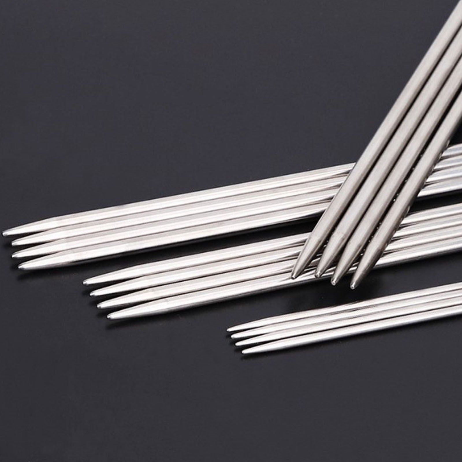 165PCS Stainless Steel Double Pointed Knitting Needles Set 20cm - Knitting Tools Kit