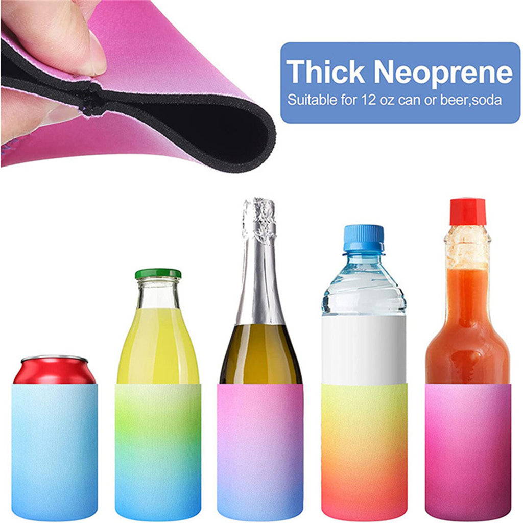8-32PCS Slim Can Cooler Sleeves Neoprene Drink Can Cup Covers Assorted Colours