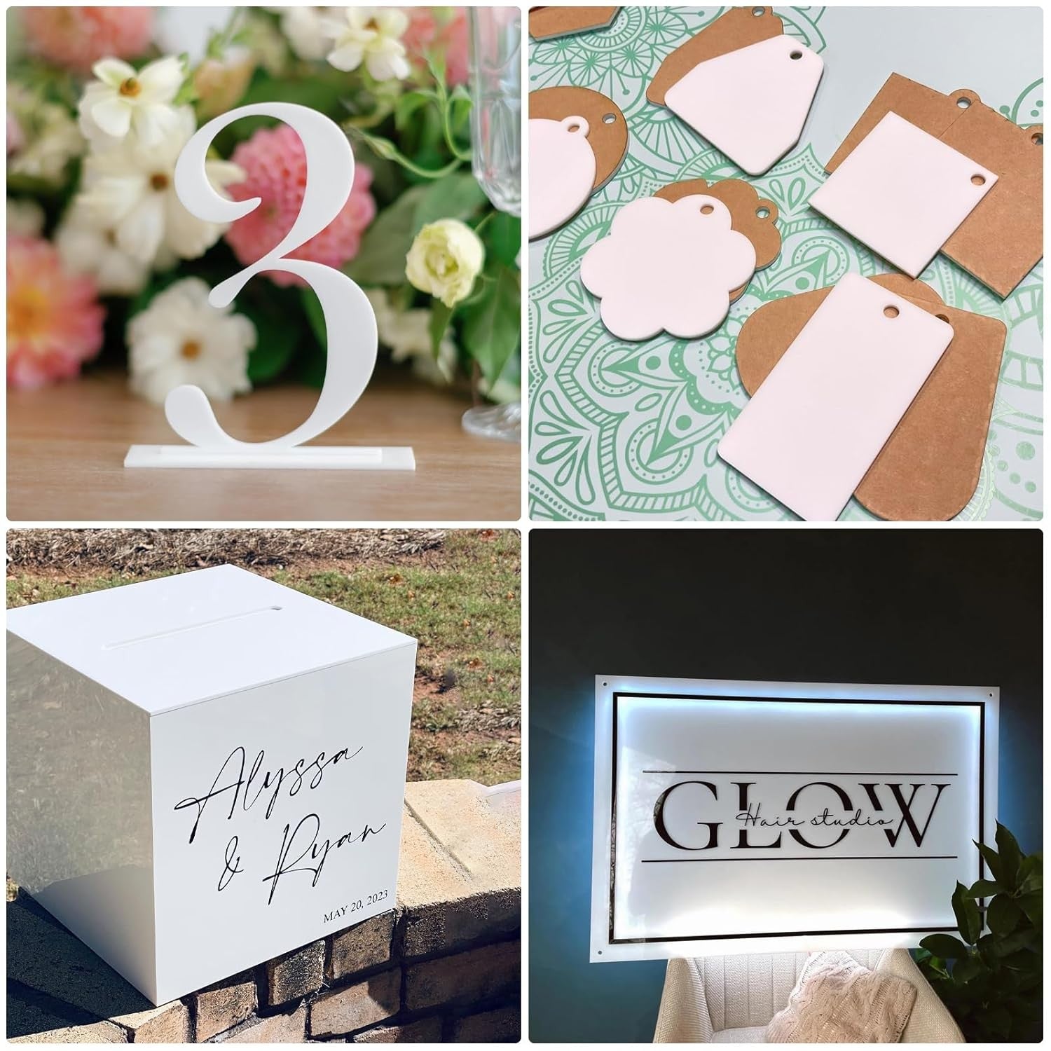 White Acrylic Sheet 50 x 70cm – DIY Craft Board for Painting, Handicrafts and Creative Projects
