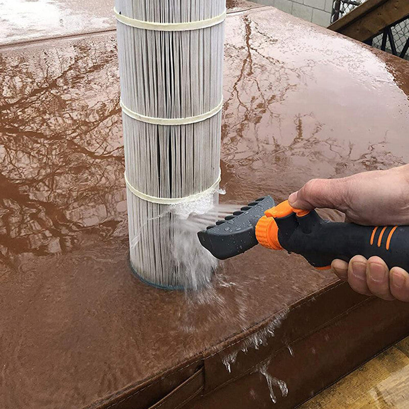 2PCS Pool Filter Cleaning Wand Set - Water Wand Cartridge Cleaner Brush for Spa and Tub Filters