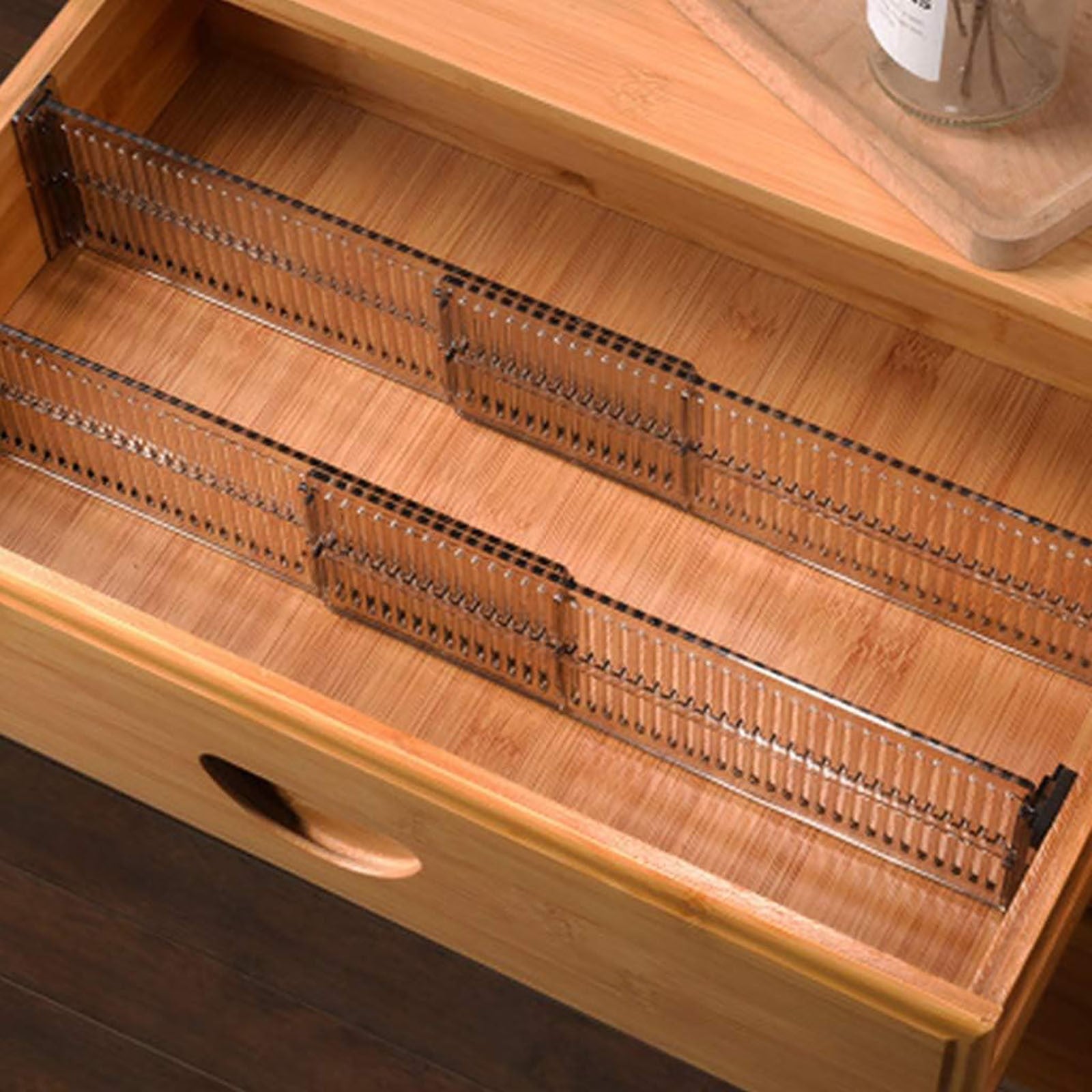 2 Pack Expandable Drawer Dividers – Adjustable Storage Organizer for Kitchen, Closet and Home Drawers