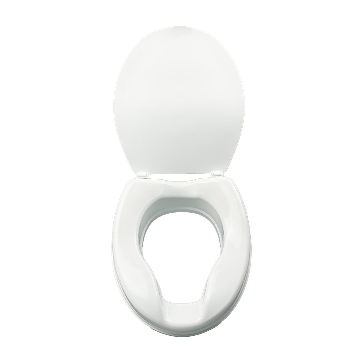 Elongated Raised Toilet Seat with Lid | Non-Slip Booster Seat for Elderly, Pregnant & Post-Surgery Recovery