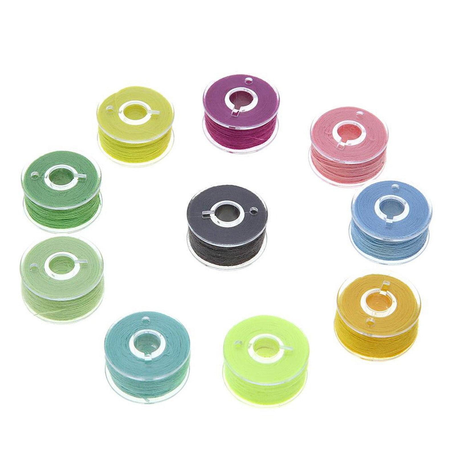 100PCS Multicolor Sewing Thread Spools - Universal Machine Bobbin Embroidery Thread Set