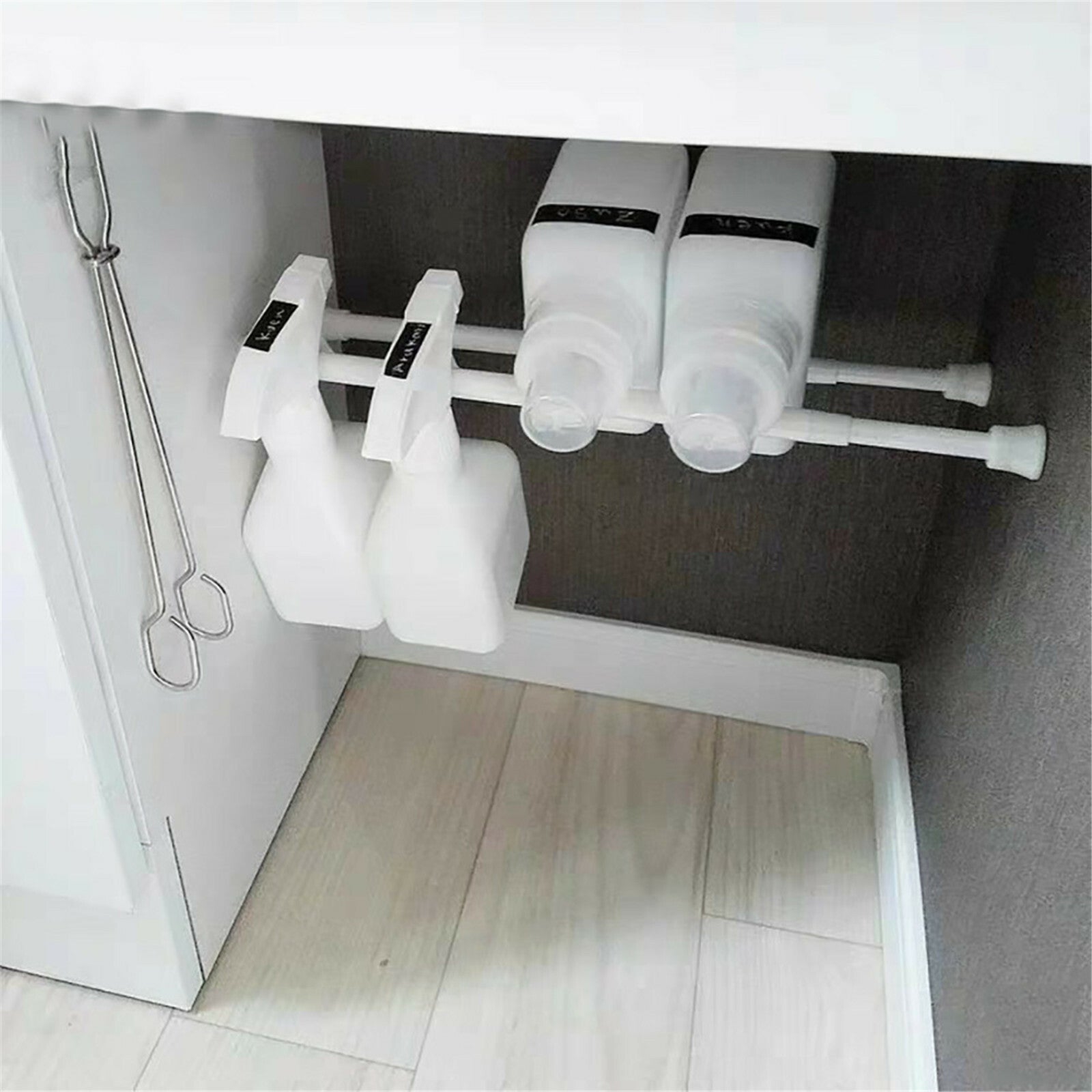 4 Pack Adjustable Caravan Fridge Tension Rods – Telescopic Curtain Rail Bars for Motorhome Storage