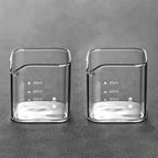2PCS 500ml Glass Measuring Cups With Handle V-Shaped Spout Kitchen Liquid Beaker