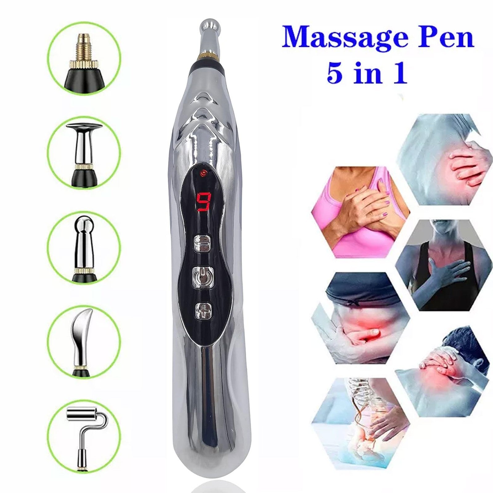 Electronic Acupuncture Massage Pen Pulse Therapy Pain Relief Acupoint Meridian Massager