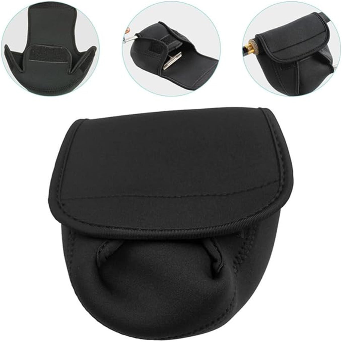 2PCS Fishing Reel Covers Neoprene Waterproof Protective Case Spinning Reel Pouch