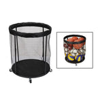 Garage Sports Ball Storage Cart | Rolling Mesh Organizer for Basketball, Soccer & Equipment