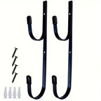 2/4pcs Pool Pole Hanger Hooks | Aluminum Wall Mount Holder for Pool Tools & Accessories