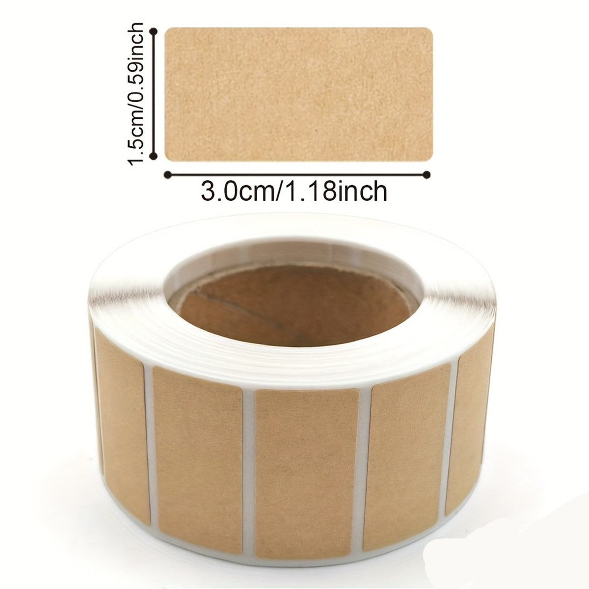 Small Kraft Blank Label Sticker Name Labels Kitchen Food Book Stationary Jar AU