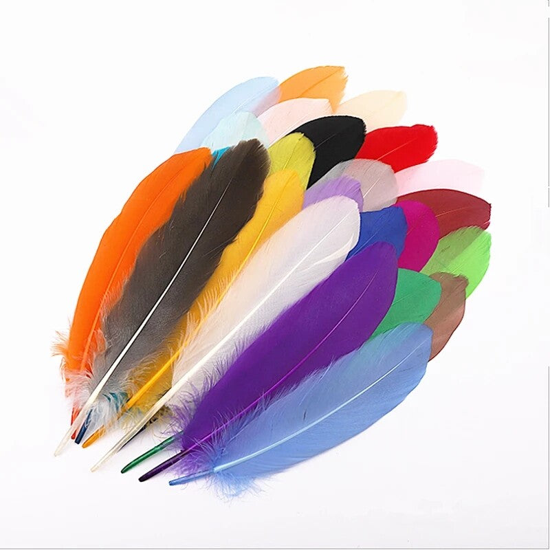200pcs Natural Goose Feathers 6-12cm – Craft, Millinery, Wedding & DIY Decoration (11 Colours)