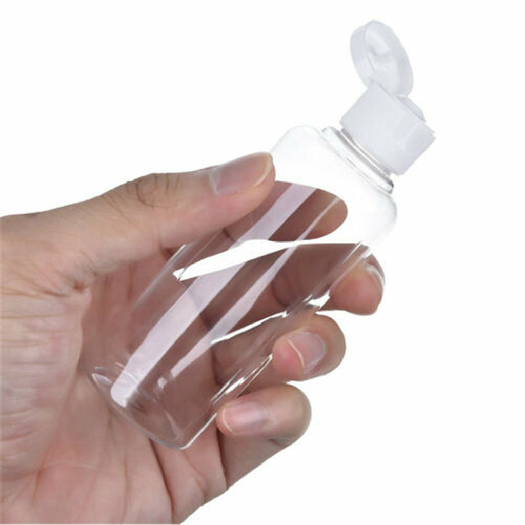 10pcs 50ml Refillable Travel Bottles | Clear PET Squeeze Cosmetic Lotion Containers