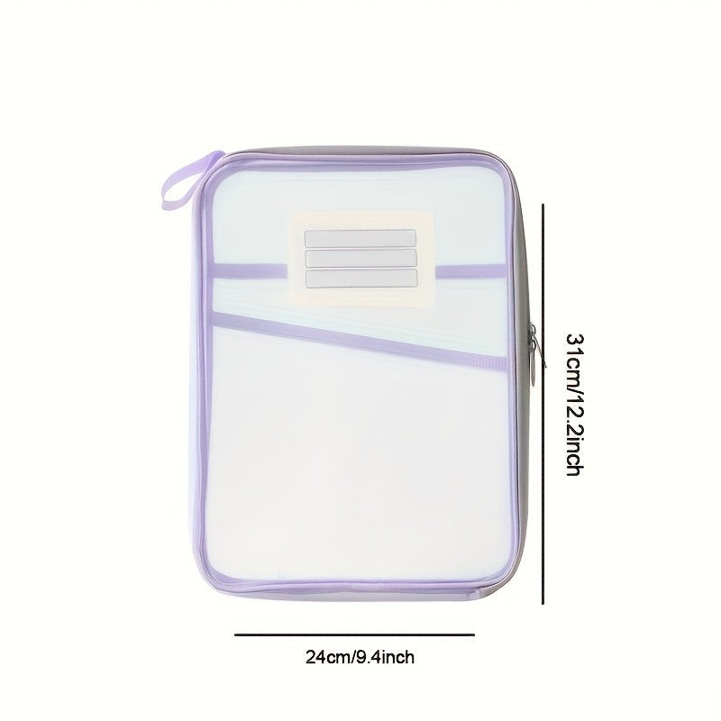 2 Pack A4 Zipper File Folder Document Storage Bags – Large Capacity Nylon Organiser Pouches