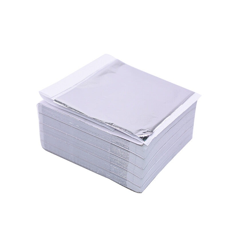 500PCS Imitation Leaf Foil Paper 14x14cm - Rose Gold Silver Gold Gilding Art Craft Sheets