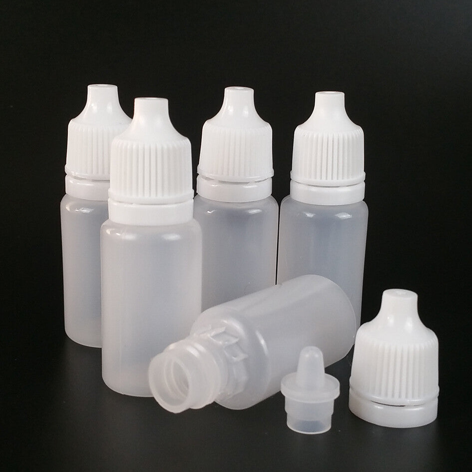 100 Pack 5ml Empty Plastic Dropper Bottles – Clear Squeezable Liquid Containers for Oils, Paints and DIY Use