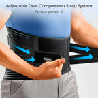Adjustable dual compression straps