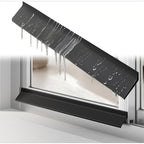 2PCS Window Rain Guard 2m PVC Self Adhesive Drainage Barrier Strip Black