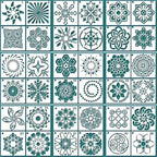 72PCS Mandala Painting Stencils DIY Drawing Templates Craft Scrapbooking Tool