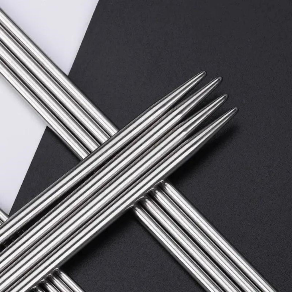 165PCS Stainless Steel Double Pointed Knitting Needles Set 20cm - Knitting Tools Kit