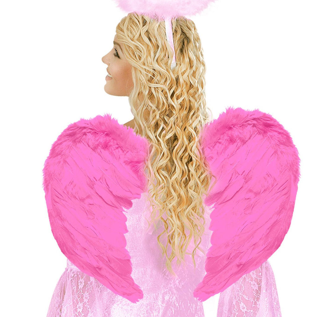 Pink Feather Angel Fairy Wings Kids Fancy Costume Props Masquerade Halloween AU