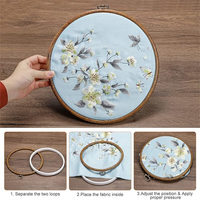 2X8/15cm Hand Embroidery Display Frame  Embroidery Hoop Flexi Hoop Decoration AU