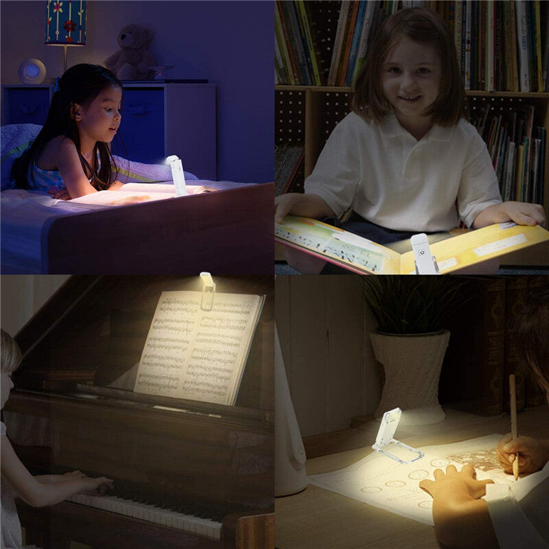2 Pack USB Rechargeable Book Reading Light – Adjustable Warm White Clip On Bedside Reading Lamp