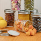 12PCS 500ml Glass Mason Jars with Airtight Lids Wide Mouth Preserving Jars