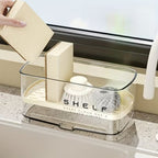 Transparent Kitchen Sink Rag Rack - Sponge Drain Storage Rack for Faucet and Sink Area