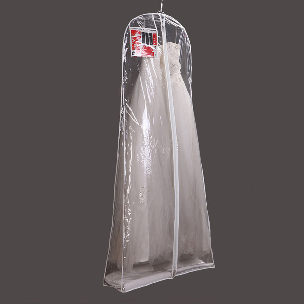 Clear Garment Bag Dustproof Dress Cover PVC Wedding Dress Suit Storage Bag