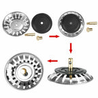 Stainless Steel Kitchen Sink Strainer – Drain Filter Waste Plug Stopper (80mm)