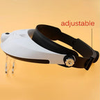 LED Headband Magnifying Glass with Light – Jeweler Headset Loupe (5 Lens Set)