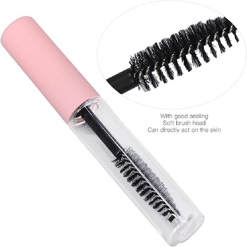 50PCS 10ml Empty Mascara Tube with Brush Wand Eyelash Serum Bottle Refillable