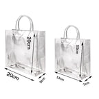 40pcs Clear PVC Gift Bags with Handles | Transparent Plastic Party Favor Bags (2 Sizes)