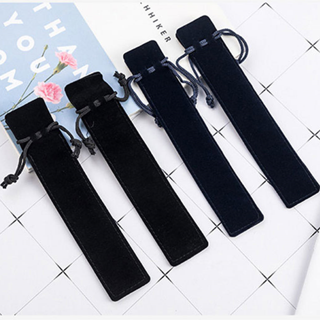 100PCS Velvet Pen Pouch Drawstring Pen Gift Bag Single Pen Packaging Case