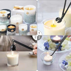 3pcs Stainless Steel Candle Care Tool Set | Wick Trimmer Snuffer & Hook Kit