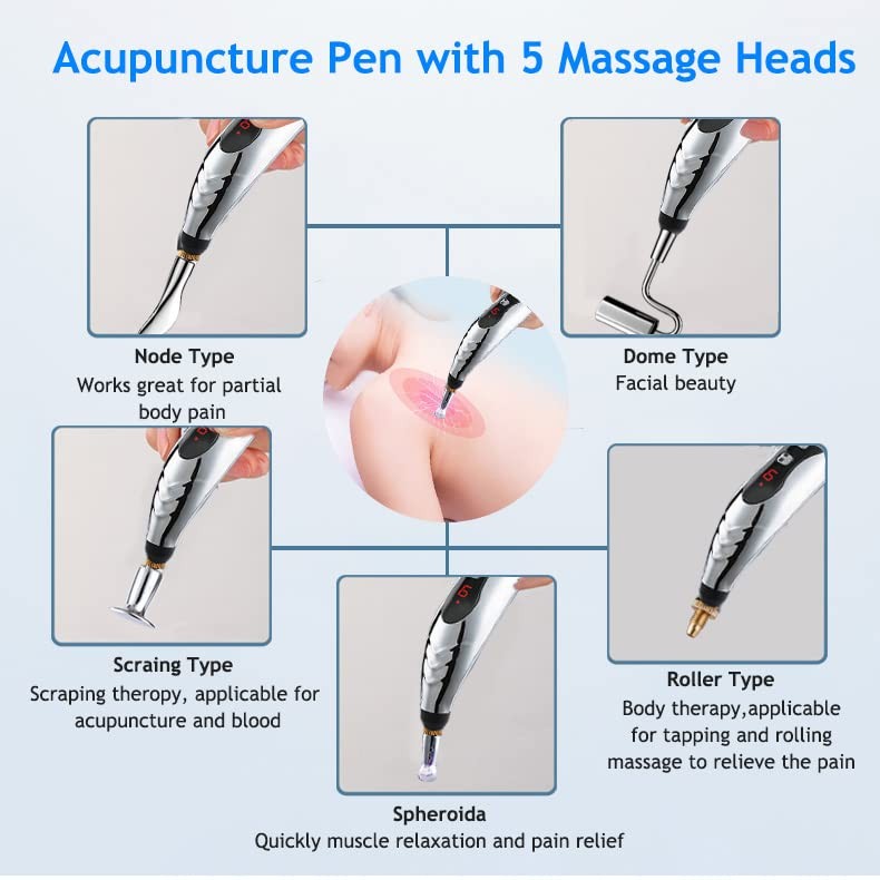Electronic Acupuncture Massage Pen Pulse Therapy Pain Relief Acupoint Meridian Massager