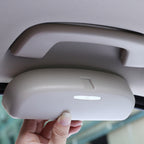 3PCS Car Sunglasses Holder Cases - Grey Eyeglass Organiser Storage with Mounting Accessories