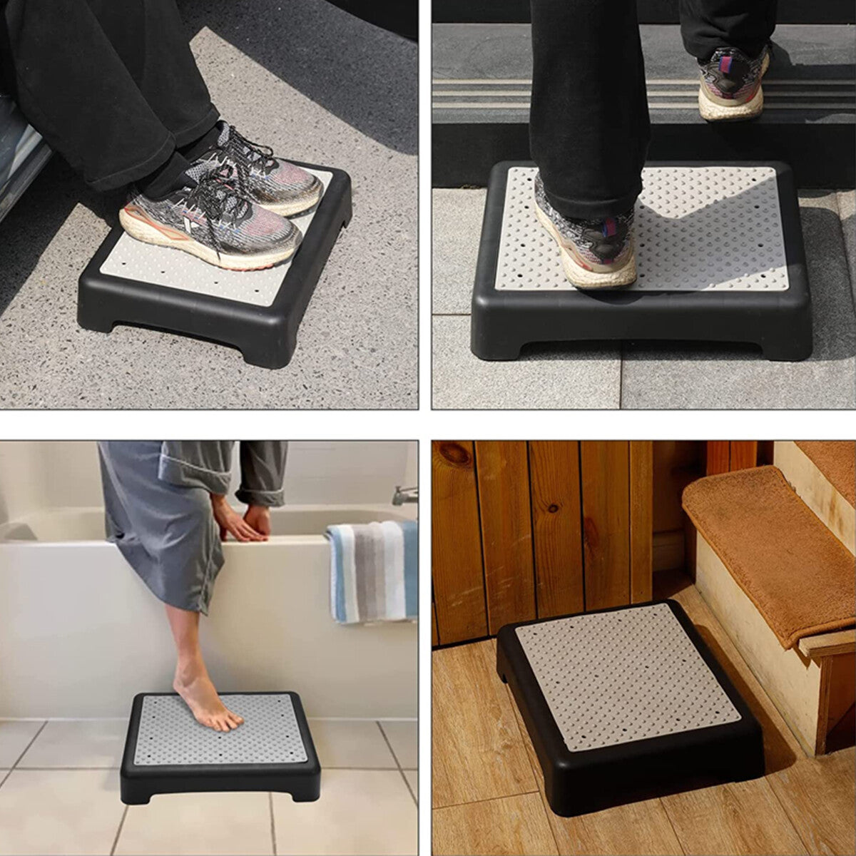 Anti-Slip Half Step Stool Mobility Step for Elderly Disabled Doorway Outdoor Support