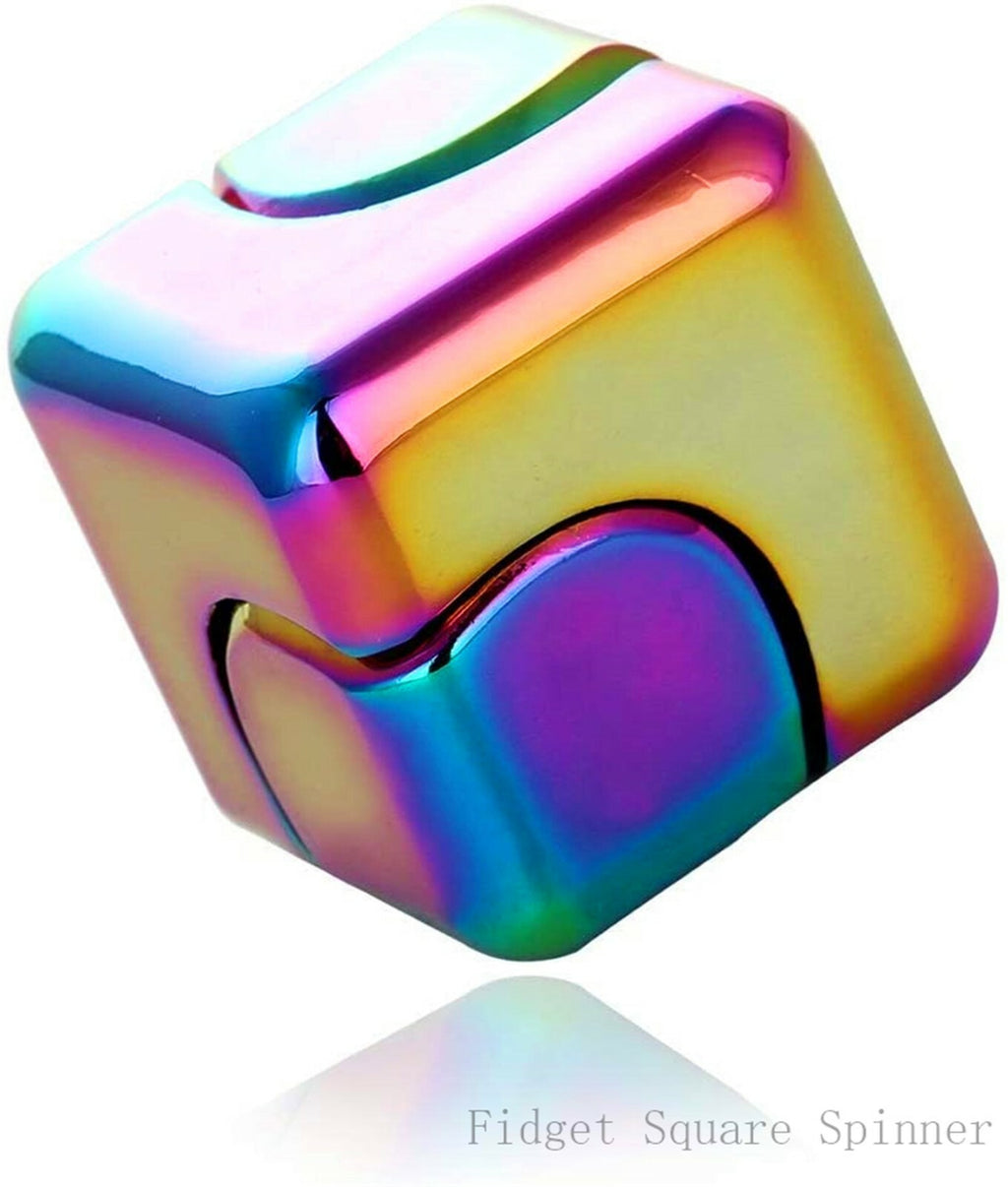 Rainbow metal fidget cube
