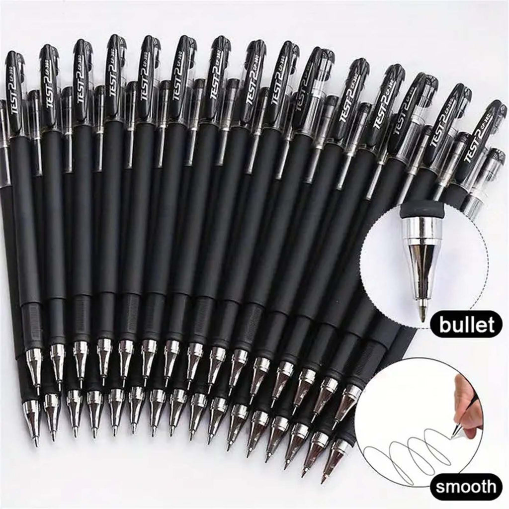 72pcs Black Ballpoint Pens 0.5mm Smooth Writing Office School Exam Pens